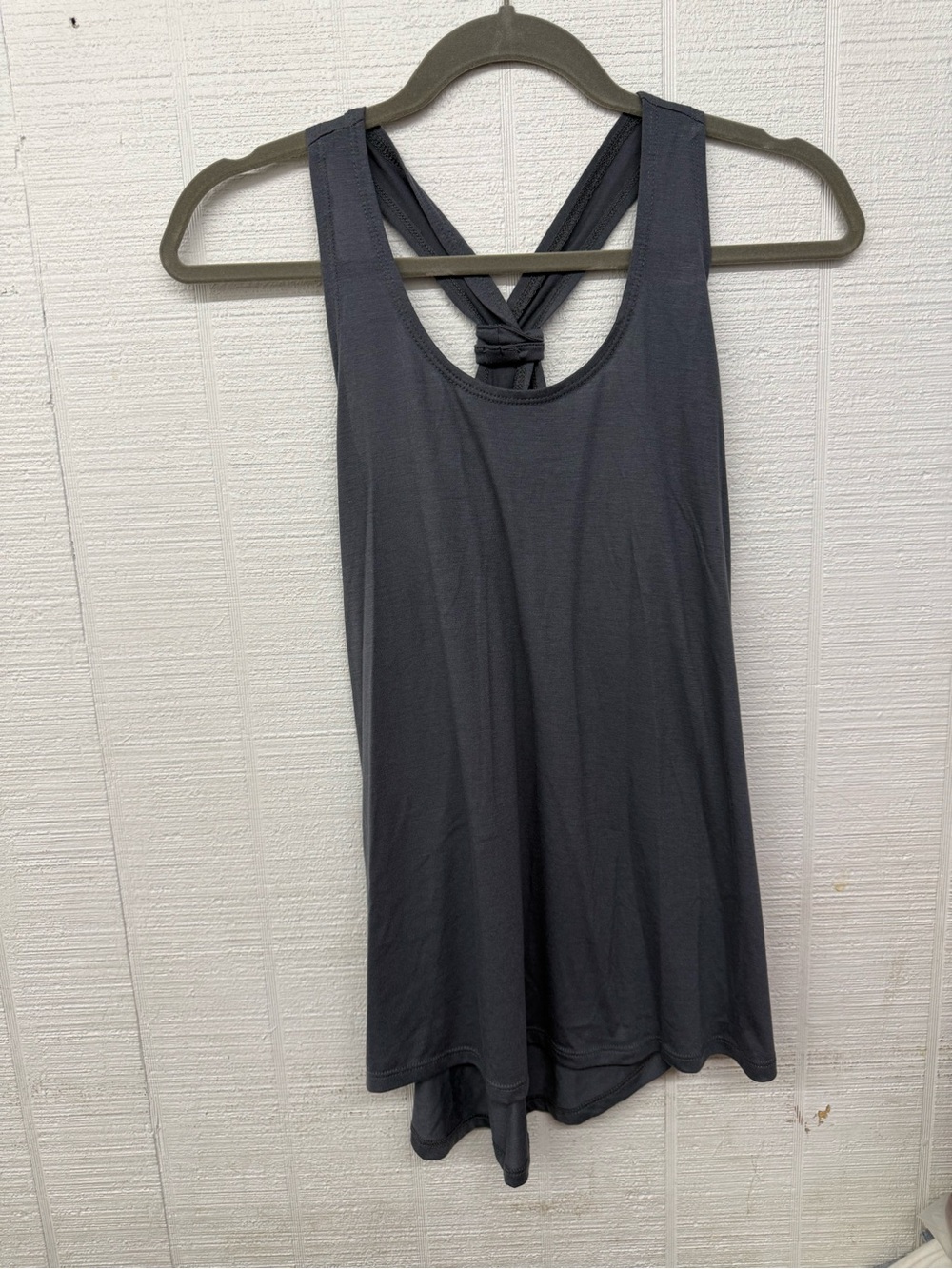 Bally Dark Gray Knot-Back Tank Top